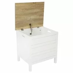 Lloyd Pascal Amalfi White Laundry Hamper 8 Lloyd Pascal Amalfi White Laundry Hamper -dining room furniture Shop 1000087275 alt02