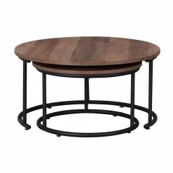 Dunelm Fulton Coffee Nest Of Tables Pine Effect -dining room furniture Shop 1000117131 alt02