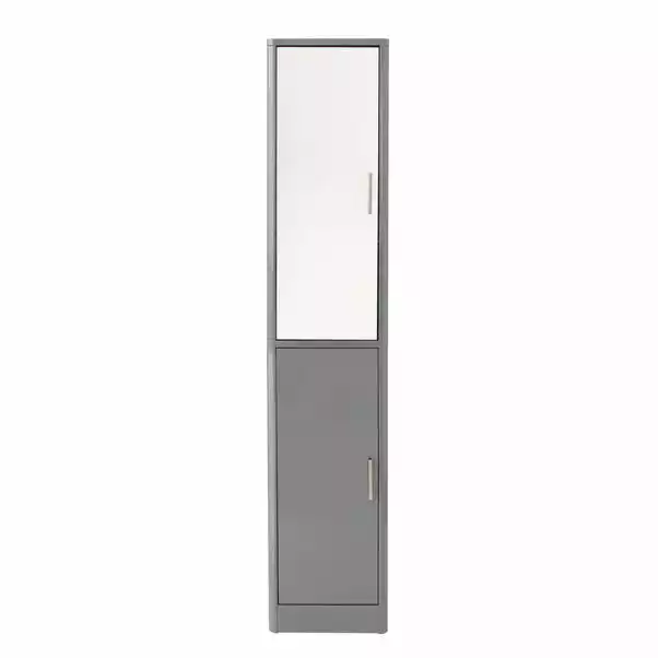 Lloyd Pascal Sicily Grey Tall Cabinet 4 Lloyd Pascal Sicily Grey Tall Cabinet - Image 2