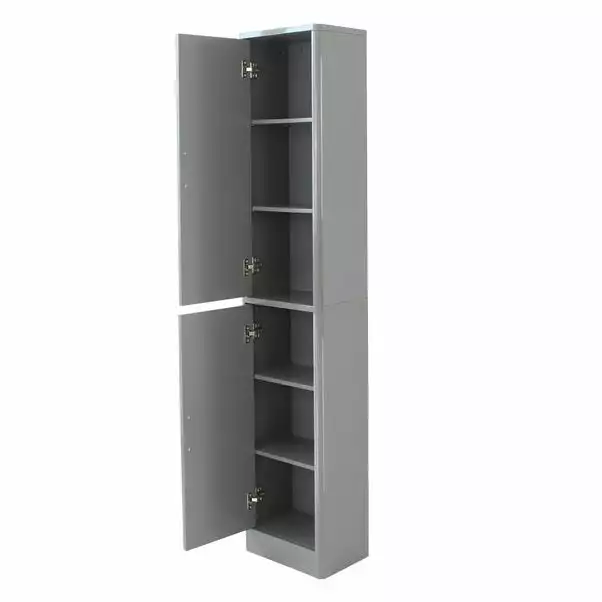 Lloyd Pascal Sicily Grey Tall Cabinet 5 Lloyd Pascal Sicily Grey Tall Cabinet - Image 3