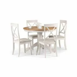 Julian Bowen Davenport Round Pedestal Table -dining room furniture Shop 1000135378 alt03