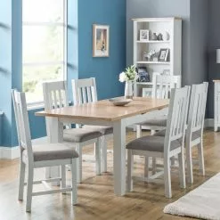 Julian Bowen Richmond Extending Natural Dining Table 11 Julian Bowen Richmond Extending Natural Dining Table -dining room furniture Shop 1000136969 alt05