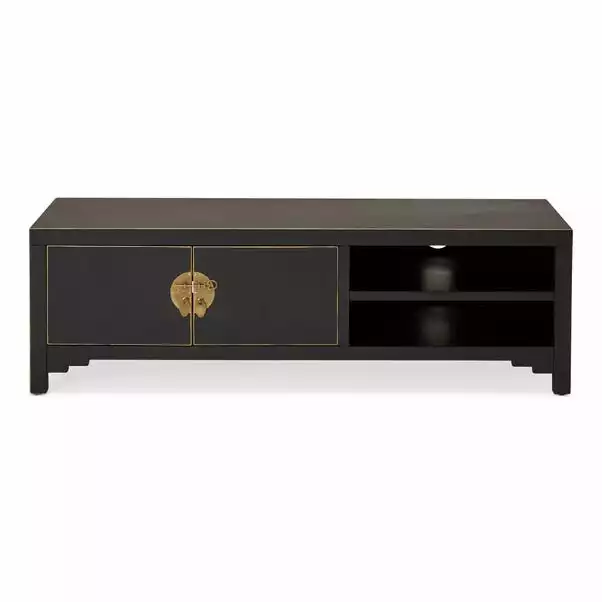 Dunelm Hanna Black Wide TV Stand 4 Dunelm Hanna Black Wide TV Stand - Image 2
