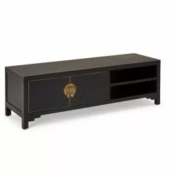 Dunelm Hanna Black Wide TV Stand 12 Dunelm Hanna Black Wide TV Stand -dining room furniture Shop 1000146593 alt04