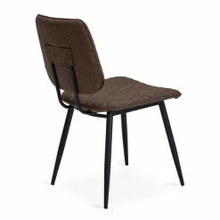 Dunelm Austin Set Of 2 Faux Leather Brown Dining Chairs -dining room furniture Shop 1000147446 alt03
