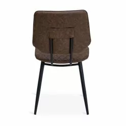 Dunelm Austin Set Of 2 Faux Leather Brown Dining Chairs -dining room furniture Shop 1000147446 alt04