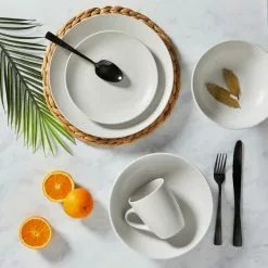 Dunelm Stoneware Natural Matte 12 Piece Dinner Set -dining room furniture Shop 1000150785 alt02