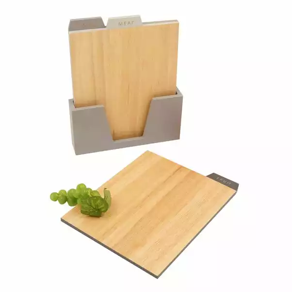 Dunelm Set Of 3 Wooden Chopping Boards With Stand 4 Dunelm Set Of 3 Wooden Chopping Boards With Stand - Image 2