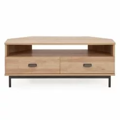 Dunelm Fulton Oak Effect Corner TV Stand -dining room furniture Shop 1000157783 alt01