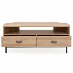 Dunelm Fulton Oak Effect Corner TV Stand -dining room furniture Shop 1000157783 alt02