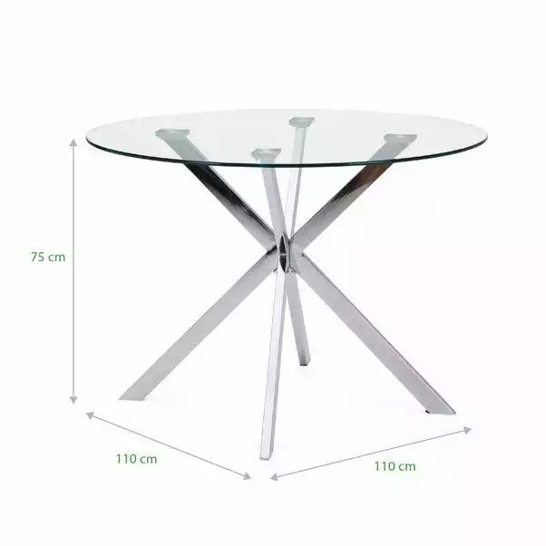 Dunelm Lumia Glass Round Table 8 Dunelm Lumia Glass Round Table - Image 6