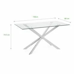 Dunelm Lumia Glass Dining Table 11 Dunelm Lumia Glass Dining Table -dining room furniture Shop 1000157902 alt08