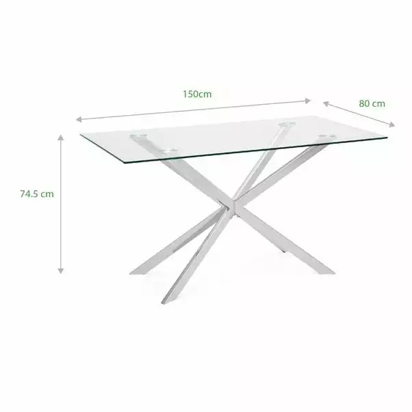 Dunelm Lumia Glass Dining Table 7 Dunelm Lumia Glass Dining Table - Image 5