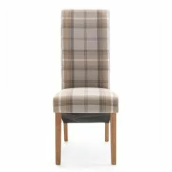 Dunelm Chester Set Of 2 Dining Chairs Natural Woven Check -dining room furniture Shop 1000157944 alt02
