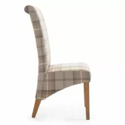 Dunelm Chester Set Of 2 Dining Chairs Natural Woven Check -dining room furniture Shop 1000157944 alt03