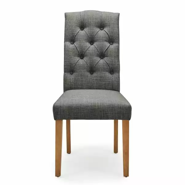 Dunelm Darcy Set Of 2 Dining Chairs Charcoal 5 Dunelm Darcy Set Of 2 Dining Chairs Charcoal - Image 3