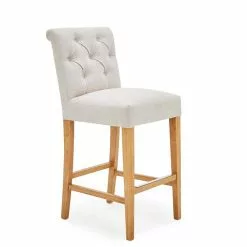 Dunelm Newbury Bar Stool Natural Linen 11 Dunelm Newbury Bar Stool Natural Linen -dining room furniture Shop 1000157975 alt02