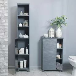Lloyd Pascal Grey Wave Tall Cabinet 12 Lloyd Pascal Grey Wave Tall Cabinet -dining room furniture Shop 1000160243 alt04