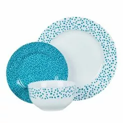 Dunelm Dottie Teal 12 Piece Dinner Set 8 Dunelm Dottie Teal 12 Piece Dinner Set -dining room furniture Shop 1000167989 alt01