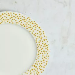 Dunelm Dotty Ochre 12 Piece Dinner Set -dining room furniture Shop 1000167995 alt02