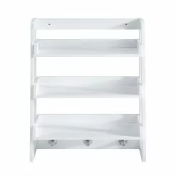 Lloyd Pascal Jasper White Wall Mounted Shelves With Chrome Hooks -dining room furniture Shop 1000182100 alt03