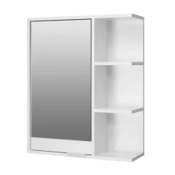 Lloyd Pascal Jaxon White Single Door Wall Cabinet With Open Shelves 13 Lloyd Pascal Jaxon White Single Door Wall Cabinet With Open Shelves -dining room furniture Shop 1000182104 alt05