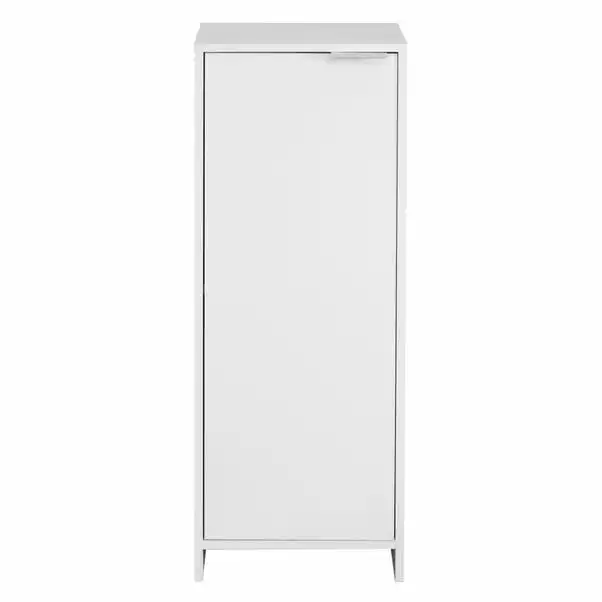 Lloyd Pascal Jaxon White Single Door Floor Cabinet With Adjustable Shelf 5 Lloyd Pascal Jaxon White Single Door Floor Cabinet With Adjustable Shelf - Image 3