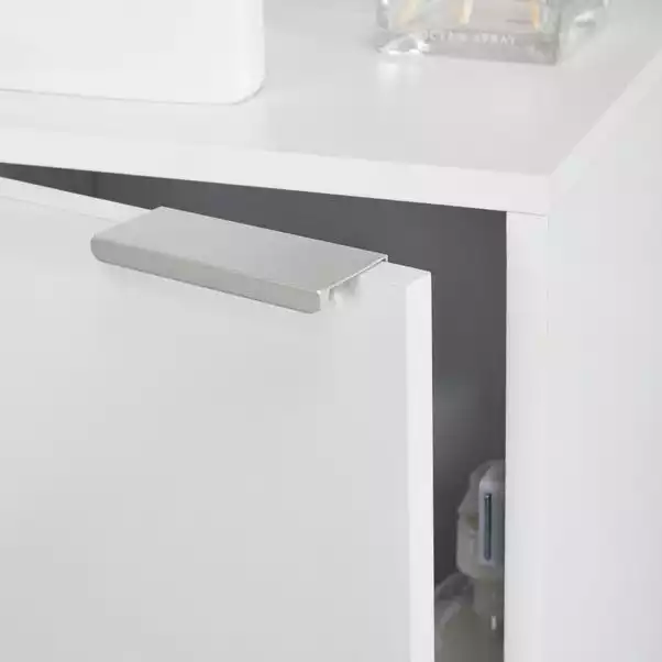 Lloyd Pascal Jaxon White Single Door Floor Cabinet With Adjustable Shelf 7 Lloyd Pascal Jaxon White Single Door Floor Cabinet With Adjustable Shelf - Image 5