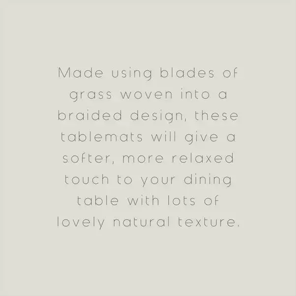 The Edited Life Set Of 2 Black Grass Braid Placemats 4 The Edited Life Set Of 2 Black Grass Braid Placemats - Image 2