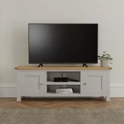 Dunelm Bromley Grey Wide TV Stand