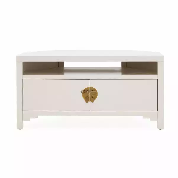 Dunelm Hanna Oyster Corner TV Stand 3 Dunelm Hanna Oyster Corner TV Stand