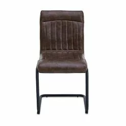 Dunelm Felix Set Of 2 Cantilever Faux Leather Dining Chairs -dining room furniture Shop 30645852 alt01