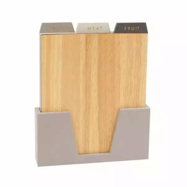 Dunelm Set Of 3 Wooden Chopping Boards With Stand 3 Dunelm Set Of 3 Wooden Chopping Boards With Stand