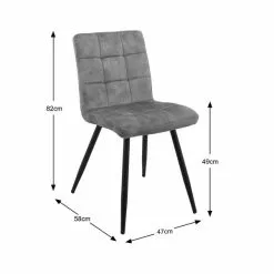 Dunelm Porter Set Of 2 Dining Chairs Grey Microsuede 9 Dunelm Porter Set Of 2 Dining Chairs Grey Microsuede -dining room furniture Shop 30662755 alt09