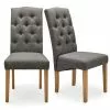 Dunelm Darcy Set Of 2 Dining Chairs Charcoal -dining room furniture Shop 30662761