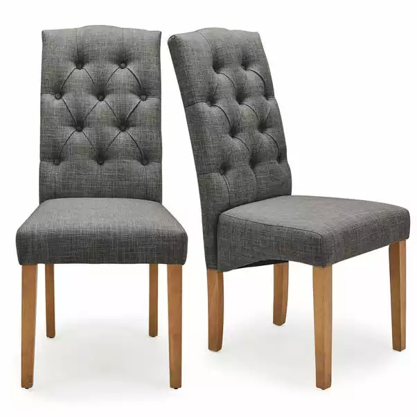Dunelm Darcy Set Of 2 Dining Chairs Charcoal 3 Dunelm Darcy Set Of 2 Dining Chairs Charcoal