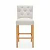 Dunelm Newbury Bar Stool Natural Linen -dining room furniture Shop 30663171