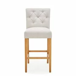 Dunelm Newbury Bar Stool Natural Linen