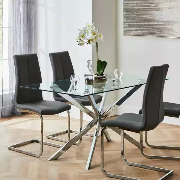 Dunelm Lumia Glass Dining Table 3 Dunelm Lumia Glass Dining Table