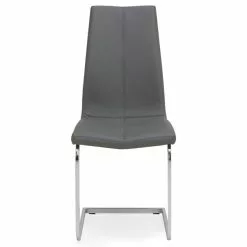 Dunelm Jamison Set Of 2 Faux Leather Grey Dining Chairs -dining room furniture Shop 30668447 alt03