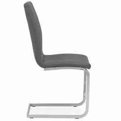 Dunelm Jamison Set Of 2 Faux Leather Grey Dining Chairs -dining room furniture Shop 30668447 alt04