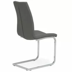 Dunelm Jamison Set Of 2 Faux Leather Grey Dining Chairs -dining room furniture Shop 30668447 alt05