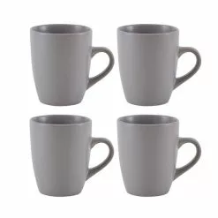 Dunelm Set Of 4 Grey Stoneware Mugs