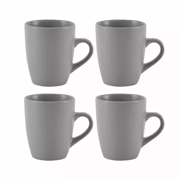 Dunelm Set Of 4 Grey Stoneware Mugs 3 Dunelm Set Of 4 Grey Stoneware Mugs