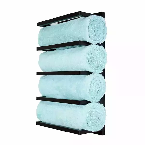 Lloyd Pascal Matt Black 5 Tier Wall Towel Rack 3 Lloyd Pascal Matt Black 5 Tier Wall Towel Rack