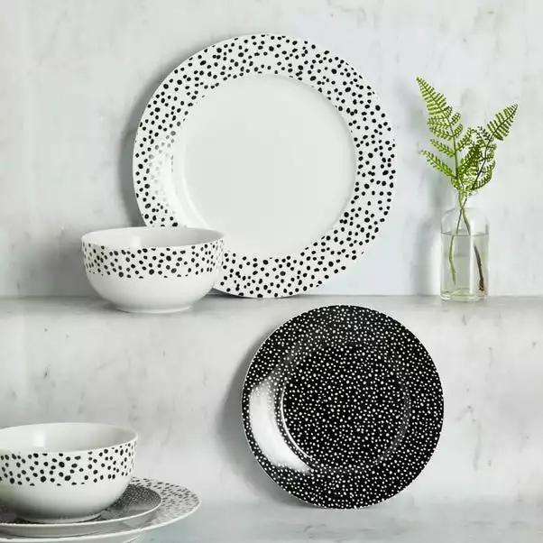 Dunelm Dottie Black 12 Piece Dinner Set 3 Dunelm Dottie Black 12 Piece Dinner Set