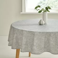 Dunelm Grey Wipe Clean Tablecloth