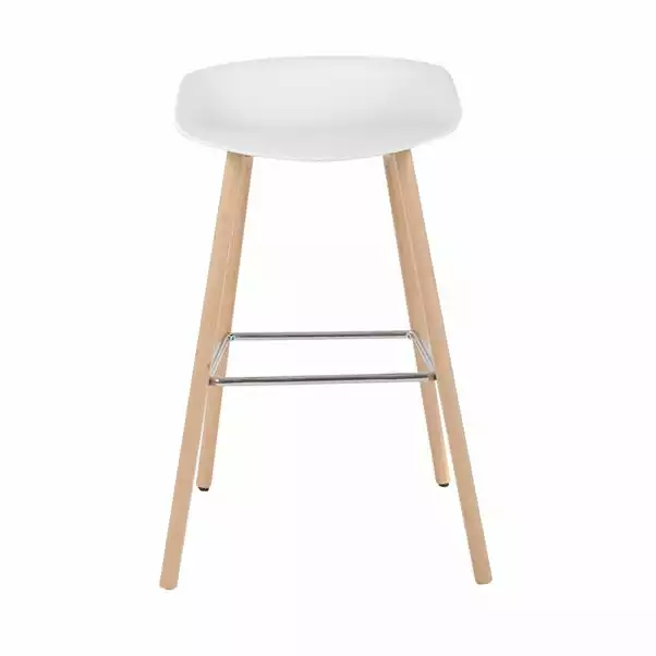 Dunelm Erik White Bar Stool 5 Dunelm Erik White Bar Stool - Image 3