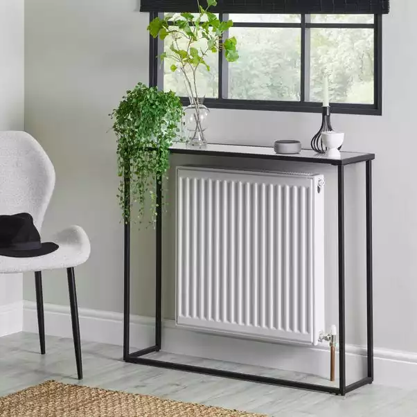 Dunelm Sullivan Black Slim Console Radiator Cover 3 Dunelm Sullivan Black Slim Console Radiator Cover