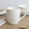 Dunelm White Quilted Mug -dining room furniture Shop 30718223